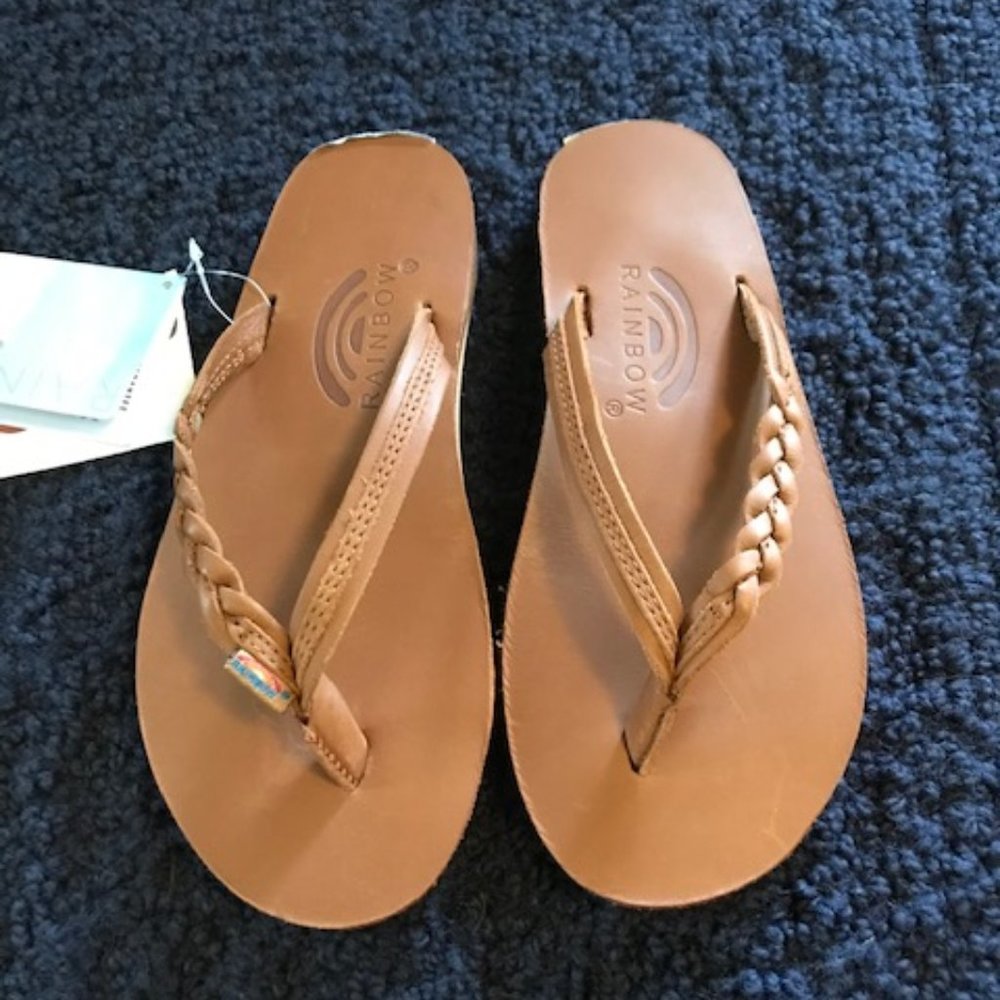 Rainbow Sandals Flirty Braidy Flip Flop size sm